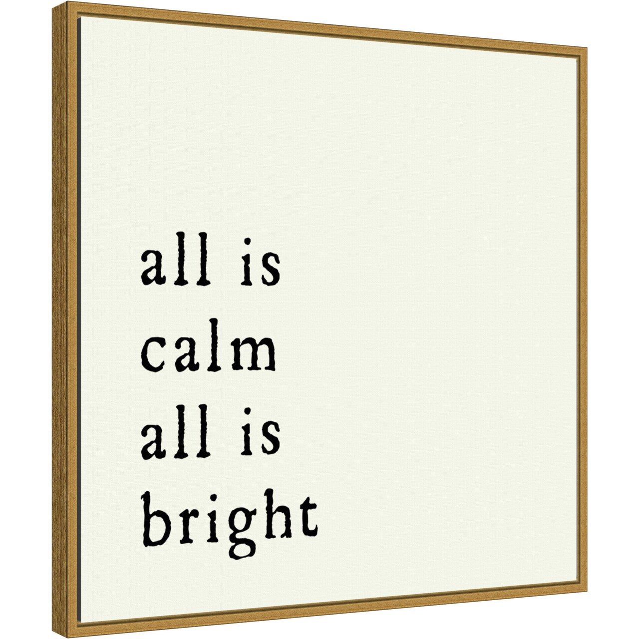 All is Calm by Amanti Art Portfolio 22-in. W x 22-in. H. Canvas Wall Art Print Framed in Gold